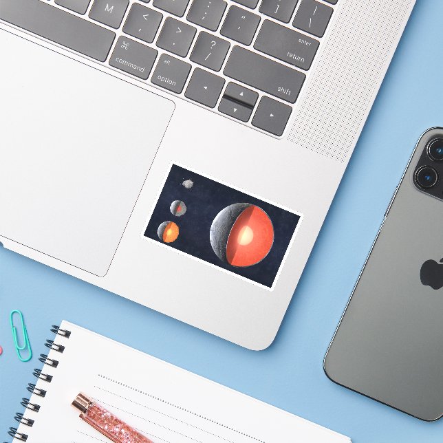 How A Rocky Planet Forms. Sticker (Laptop w/ iPhone)