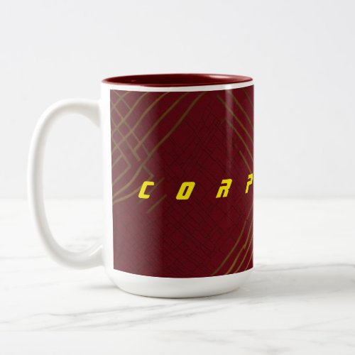 How about Burgundy  Gold Corporate Line Mug Two_Tone Coffee Mug