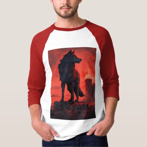 How about Crimson Howl Red Moon Wolf Art T_Shir T_Shirt