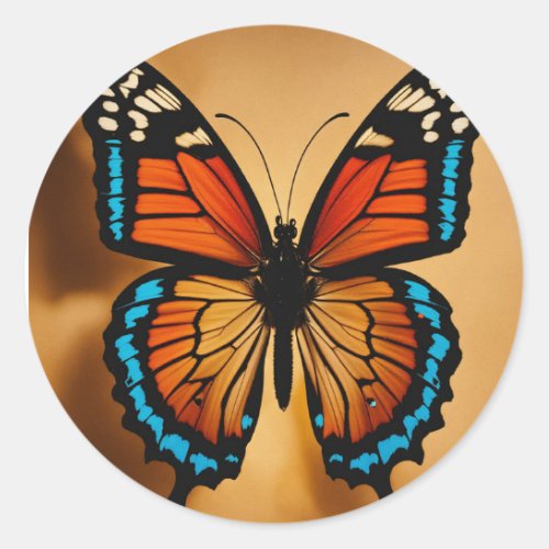 How about Fluttering Wings A Circle of Butterfli Classic Round Sticker