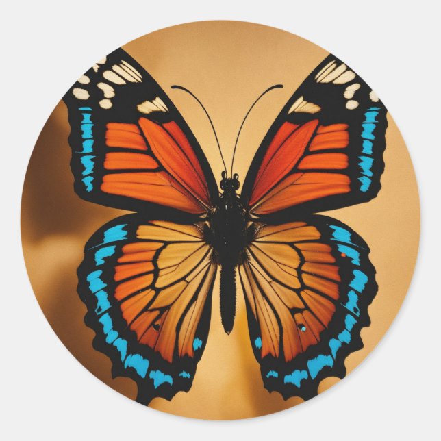 How about "Fluttering Wings: A Circle of Butterfli Classic Round Sticker (Front)