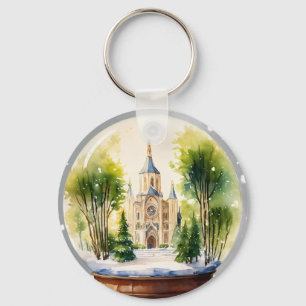 How about "Gothic Cathedral Circle Keychain" Keychain