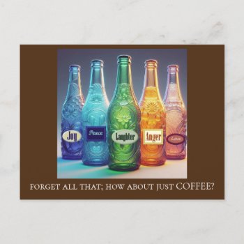 How About Just Coffee Postcard by busycrowstudio at Zazzle