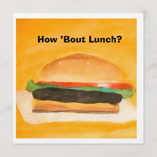 How about Lunch? Invitation (Front)