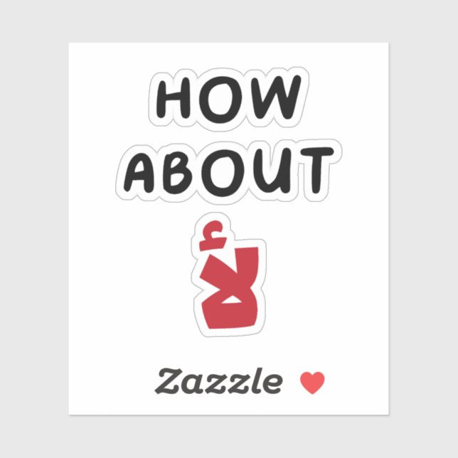 How About No in Arabic, Funny Arabic Quotes Sticker (Sheet)