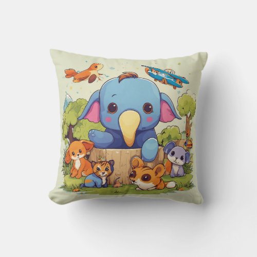 How about Whimsy Wonderland Cartoon Cushion  Throw Pillow