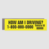 How am I Driving Bumper Sticker Car Magnet (Front)