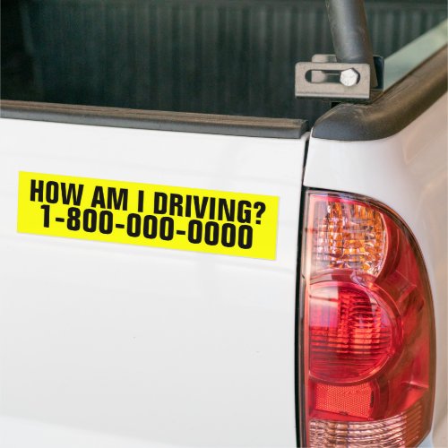 How am I Driving Company Business Driver Bumper Sticker