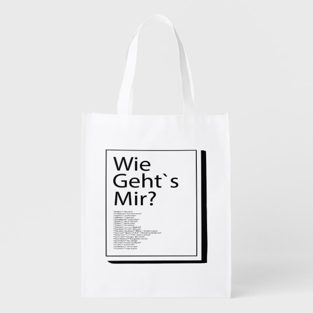 How am I? Grocery Bag (Front)