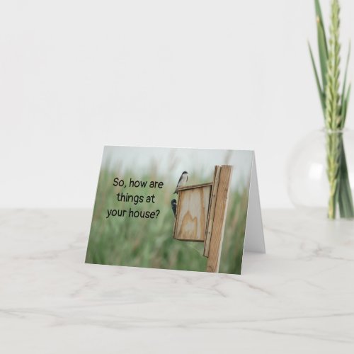 How are things Thinking of You Birds Note Card