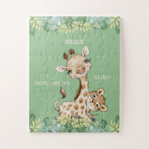 How Are We Alike Giraffe Cheetah Kids Jigsaw Puzzle
