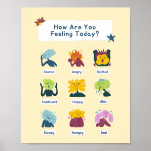 How Are You Feeling School Education Learning Poster