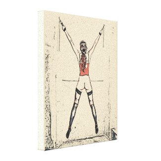 How are you hanging honey? Fetish sub tied up Canvas Print