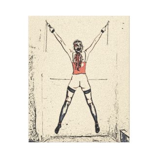 How are you hanging honey? Fetish sub tied up Canvas Print