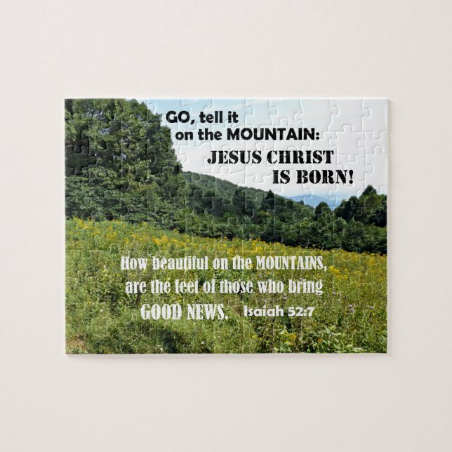 How beautiful on the mountains-Christmas Jigsaw Puzzle (Horizontal)