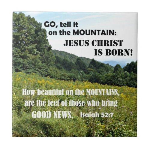 How beautiful on the mountains_Christmas Tile