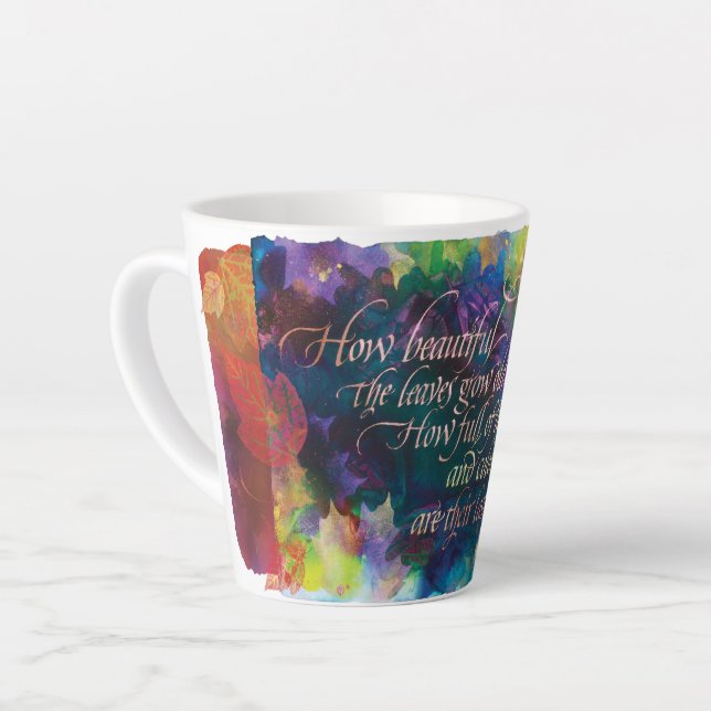 How Beautiful the Leaves, Latte Mug (Left Angle)