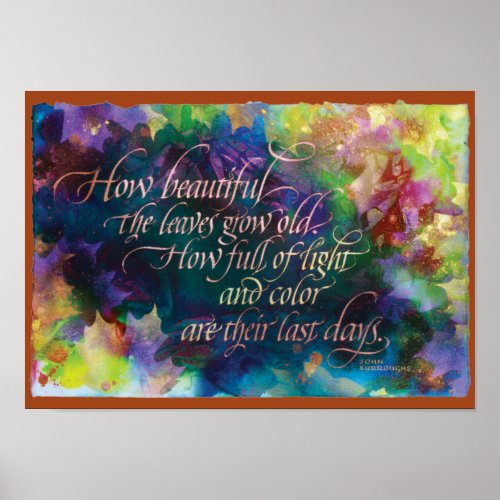 How Beautiful the Leaves Print 17x12 Poster