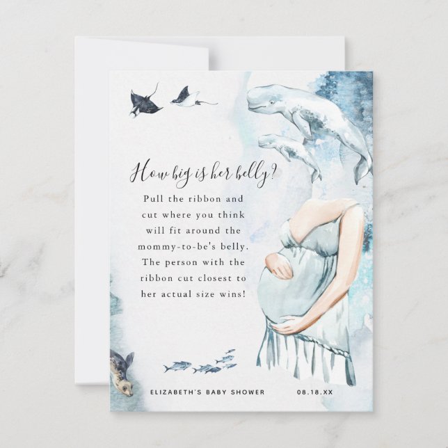 How Big Is Her Belly | Baby Shower Game (Front)