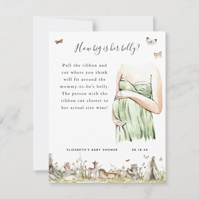 How Big Is Her Belly | Baby Shower Game (Front)