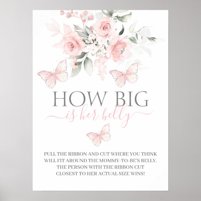 How Big is her belly Butterfly sign (Front)