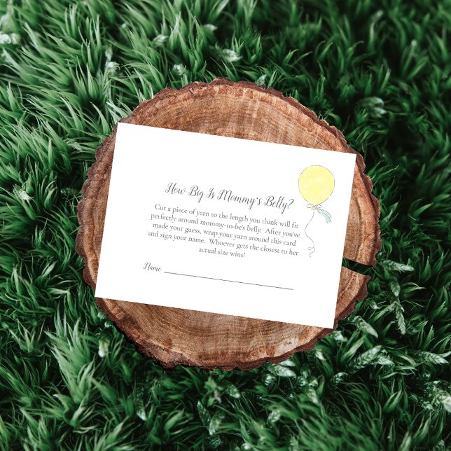 How Big Is Mom-To-Be's Belly Baby Sprinkle Game Enclosure Card (Creator Uploaded)
