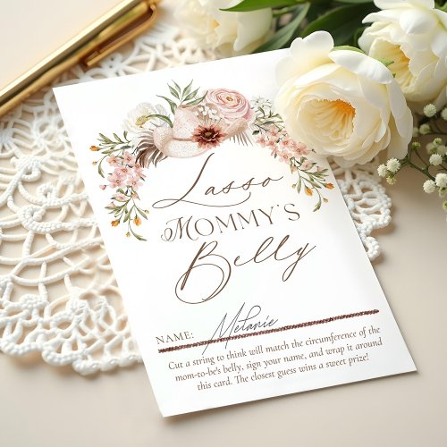 How big is mommys belly Baby Shower Game Card