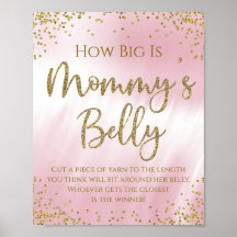 How Big is Mommys Belly Baby Shower Game