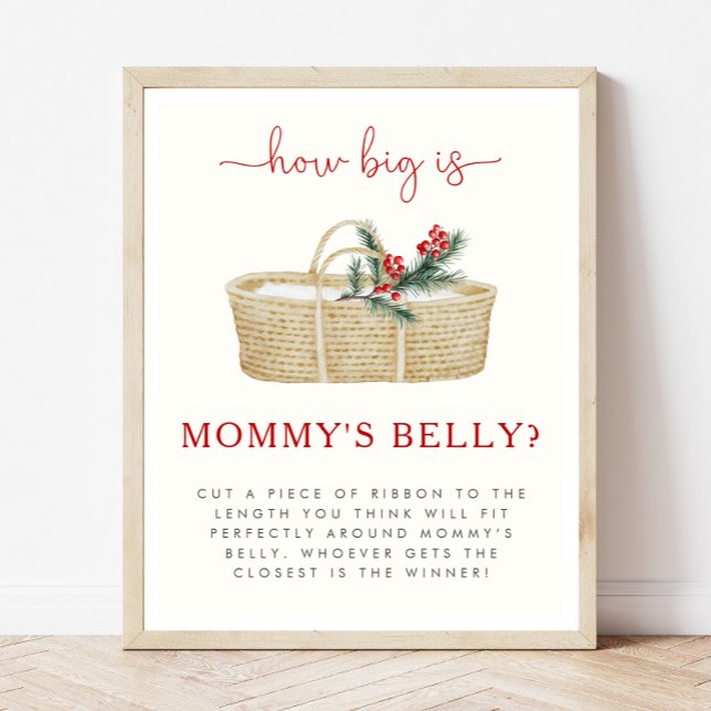 How Big is Mommy's Belly Baby Shower Game Sign (Creator Uploaded)