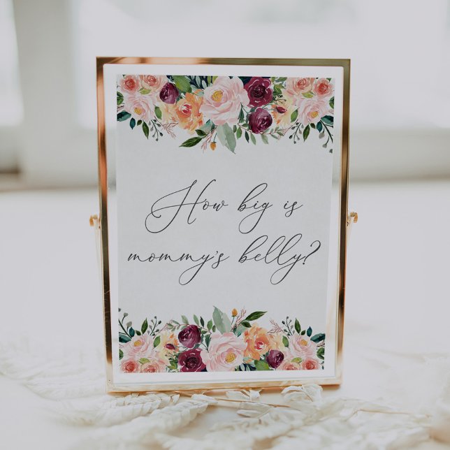 How big is Mommy's Belly Baby Shower Game Sign (Creator Uploaded)