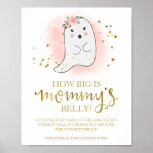 How Big is Mommy's Belly Baby Shower Game Sign