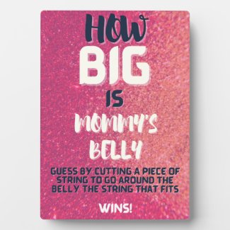 How Big is Mommy's Belly Baby Shower Game Sign