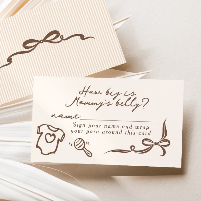 How big is mommys belly Cafe Bebe Shower game Enclosure Card (Creator Uploaded)