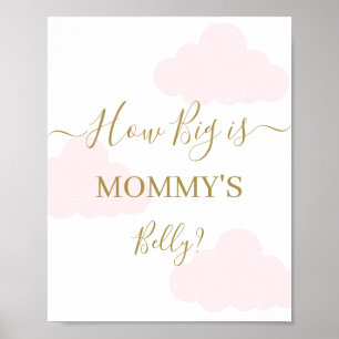 How Big is Mommy's Belly Clouds sign