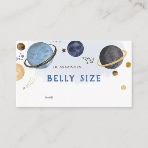 How Big Is Mommys Belly Game with Planet Enclosure Card