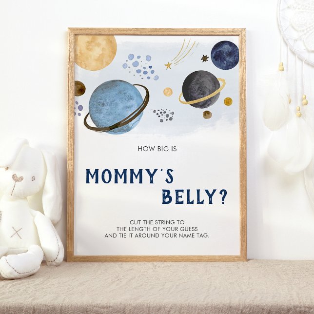 How Big Is Mommy's Belly Planet Game Sign (Space)