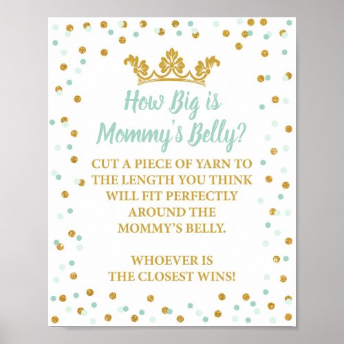How Big is Mommys Belly Royal Mint  Gold Sign