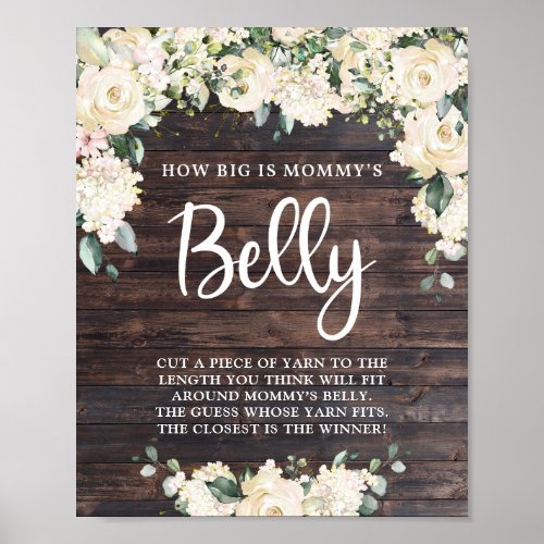 How big is mommys belly sign game wood rustic