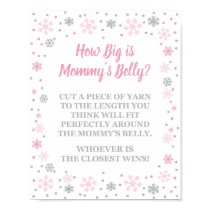 How Big is Mommy's Belly Winter Shower Sign