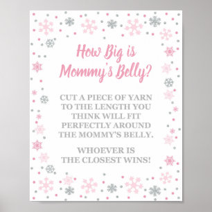 How Big is Mommy's Belly Winter Shower Sign