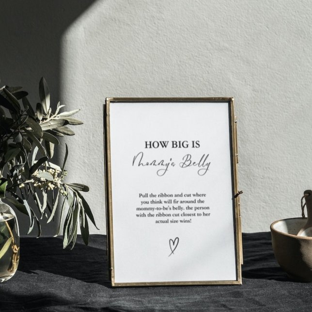 How Big is the mommy's belly Baby Shower Game  Poster (Creator Uploaded)