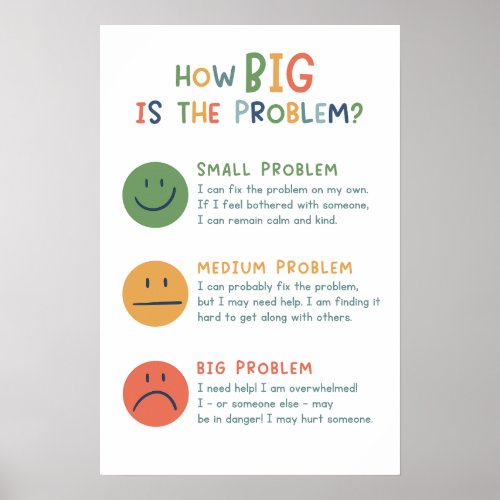 How Big is The Problem Bright Classroom Poster