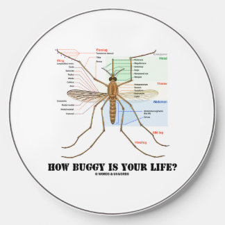 How Buggy Is Your Life? Mosquito Anatomy Humor Wireless Charger
