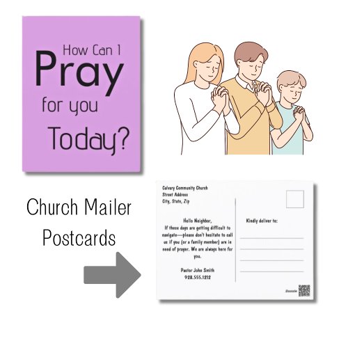 How Can I Pray For You Church Mailer Postcard