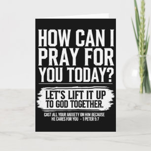How Can I Pray For You Today Christian Bible Need  Card
