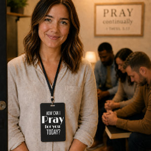 How Can I Pray For You Today Retro Christian Badge