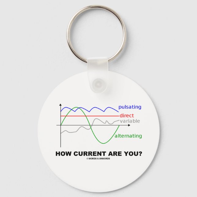 How Current Are You? (Various Currents Physics) Keychain (Front)