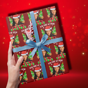 How Dare We Speak Merry Christmas Kamala Harris Wrapping Paper