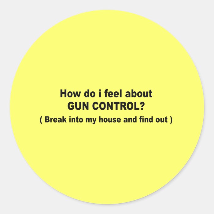 How do i feel about gun control stickers