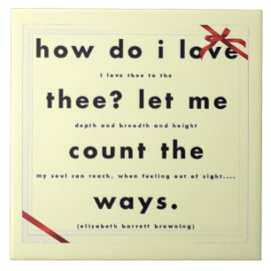 How Do I Love Thee Ceramic Tile